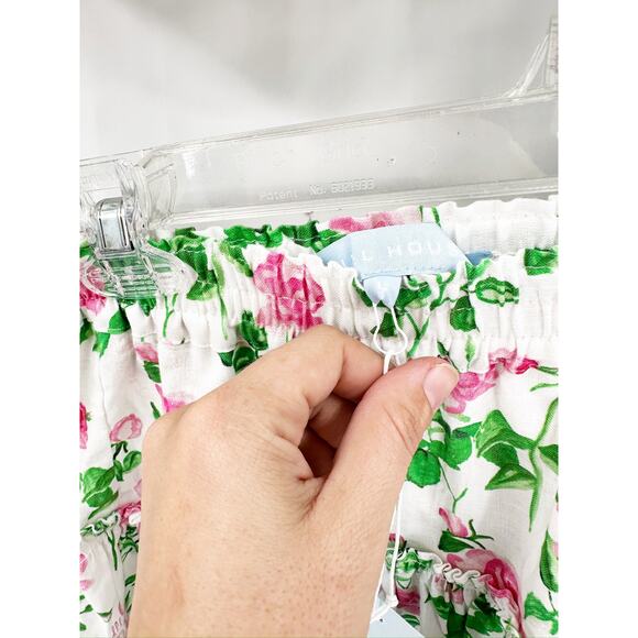 Hill House The Isabella Top & Paz Skirt in Pink Roses Floral 2 Piece Set M/L NWT - Picture 4 of 6